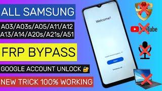 All Samsung A03A03sA05A11A12A13A14A20sA21sA51  FRP Bypass  Google Account New Security