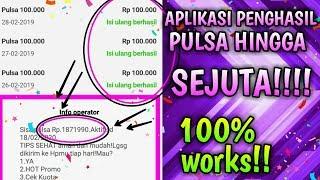 APLIKASI PENGHASIL PULSA HINGGA SEJUTA 100% works - PENGUMUMAN Giveaway 75K