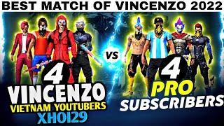 BEST Match OF VINCENZO  VINCENZO & XHOI & Vietnam YouTubers vs BD Pro Followers Clash Squad Custom