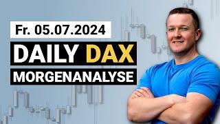DAX bleibt Long vor NFP-Zahlen  Daily DAX Morgenanalyse am 05.07.2024  Florian Kasischke