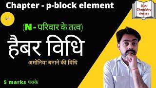 Topic-हैबर विधि अमोनिया बनाने की औद्योगिक विधि Chapter - p-block element  Class - 12th - 2022-23