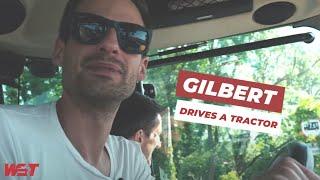 At Home With David Gilbert  On A Tractor