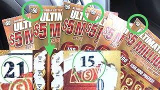 GEORGIA $50 ULTIMATE 5MIL   Big session  $300 in Georgia Lottery Tickets 