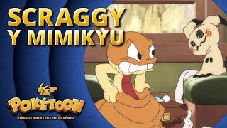 Scraggy y Mimikyu   Corto animado de POKÉTOON