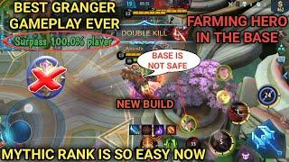 SURPUSS 100.0% PLAYER  FARMING HERO IN BASE  BEST GRANGER GAMEPLAY EVER  MOBILE LEGENDS