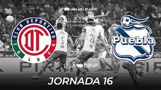 Resumen y Goles  Toluca vs Puebla  Liga BBVA MX  Apertura 2022 - Jornada 16