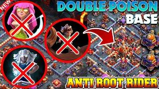 NEW DOUBLE POISON TH16 BASE  ANTI ROOT RIDER  + S. ARCHER  TH16 Legends Base Link  Clash of Clans