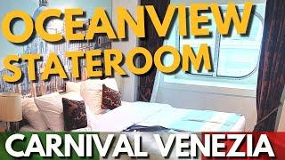 Carnival Venezia Oceanview Stateroom Tour  2228
