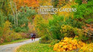 Walking Edwards Gardens in North York Toronto Autumn Colors《4K》