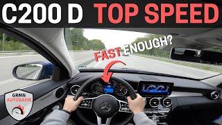 Mercedes C200d 160 HP W205 POV  Is It FAST ENOUGH? AUTOBAHN Acceleration TOP SPEED