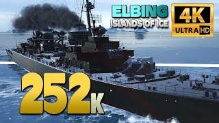 Destroyer Elbing on map Islands of Ice 252k damage - World of Warships