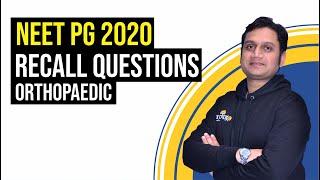 Ortho NEET PG 2020  Recall Questions by Dr. Sushil Vijay  Dr. Bhatia videos  DBMCI 