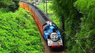 大井川鉄道 SL 夏休み きかんしゃトーマス①千頭行【Japanese real Thomas train  in Summer ①】