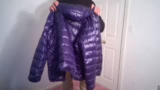 Another Shiny Nylon Blue Puffer Jacket