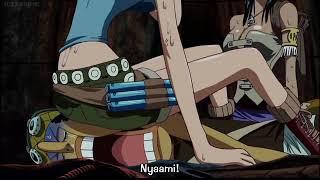 Nami sits on Ussop face »One Piece« Karakuri Castle Mecha Giant Soldier