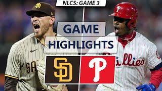 San Diego Padres vs. Philadelphia Phillies Highlights  NLCS Game 3