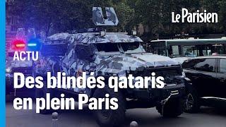 JO Paris 2024  des blindés qataris dans les rues de la capitale surprennent passants et internautes