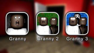 Granny Vs Granny 2 Vs Granny 3 Roblox Multiplayer Full Gameplay - Granny All Chapters 1 2 3 Roblox
