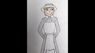 Drawing a Pilgrim Girl grades 1st-3rd