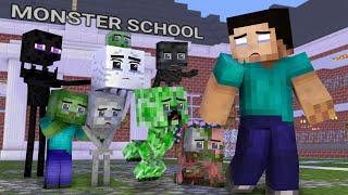 Minecraft But Herobrine Abandoned Monster School  Sad Story Animation