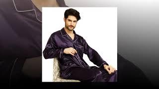 Mens Silk Satin Pajamas Pyjamas Set - Buy Now Sleepwear Set #Aliexpress Review