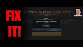 Lost Ark Quick fix for server authentication error that worked for me