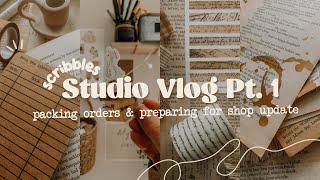 Cozy Studio Vlog Pt. 1 I Packing Orders Small Business Behind-the-Scenes & Shop Update Prep  