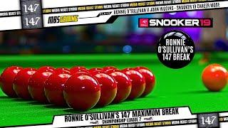 Ronnie OSullivans Amazing 147 Break Snooker 19 Career Mode Gameplay Highlights