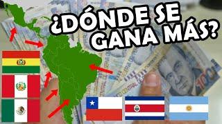 ¿En qué País se Gana más? Salario mínimo Latinoamérica 2023  El Peruvian