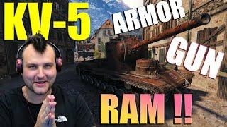 The Mighty KV-5 Armor Gun and Epic Ramming Power  World of Tanks