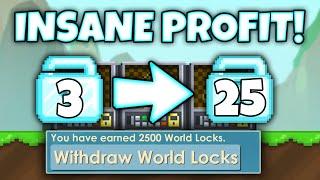 LAZY PROFIT method in Growtopia How to GET RICH fast in 2024 EASY DLS