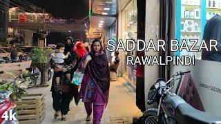 walking in the Rawalpindi Pakistan - Saddar bazar 4K 2022