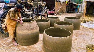 The Amazing Process Of Making Mud Oven   Tandoor Making