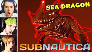 GAMERS REACT To SEA DRAGON LEVIATHAN  Subnautica Reaction