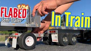 4K Tamiya 114 Trailer Container  FLABED SEMI-TRAILER RC Tractor Truck in Train all Trucks