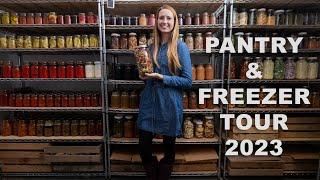 Homestead Pantry Tour & Freezer Tour  A Years Supply of Food