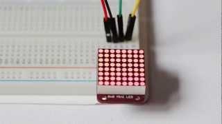 Adafruit Mini 8x8 LED Matrix wI2C Backpack - Red