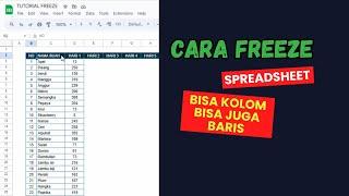 CARA FREEZE PANES DI SPREADSHEET