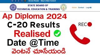 ap diploma c20 results 2024  ap diploma c20 results postpone 2024  ap sbtet c20 results 2024