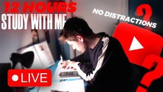 12hr study with me live  Pomodoro 6010  Rain sounds