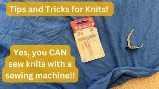 Sewing KNIT fabrics with a Sewing Machine  Tips for Sewing Knits  How to sew knit fabrics easily