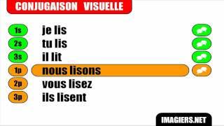 FRENCH VERB CONJUGATION = Lire = Indicatif Présent