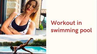 Workout in swimming pool