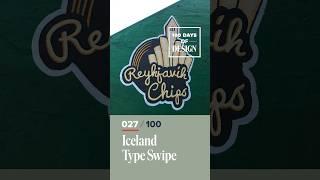 Iceland Typography Swipe  Day 27 of 100 Days of Design  #shorts