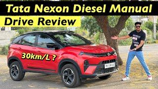 Tata Nexon Diesel Manual Detailed Drive Review Mileage Performance & Comfort - All Explained 