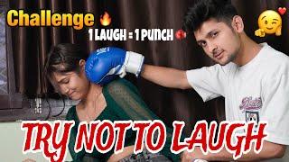 TRY NOT TO LAUGH CHALLENGE vs RUHI   1 Laugh = 1 Punch   The Harshit Vlogs