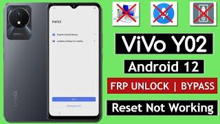 Vivo Y02 Frp BypassUnlock Google Ac Lock Without PC - Reset Option Not Working - New Method 2023