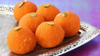 Motichoor Laddu  Homemade Motichoor Ladoo Recipe  Festival Indian Sweet Recipe  Live Food