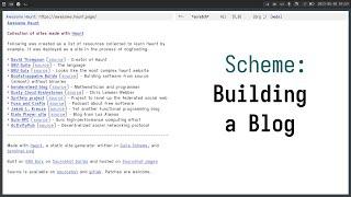 Scheme Building a Blog with Haunt