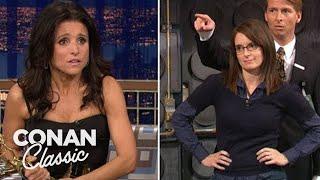 Julia Louis-Dreyfus Steals Tina Fey’s Emmy  Late Night with Conan O’Brien